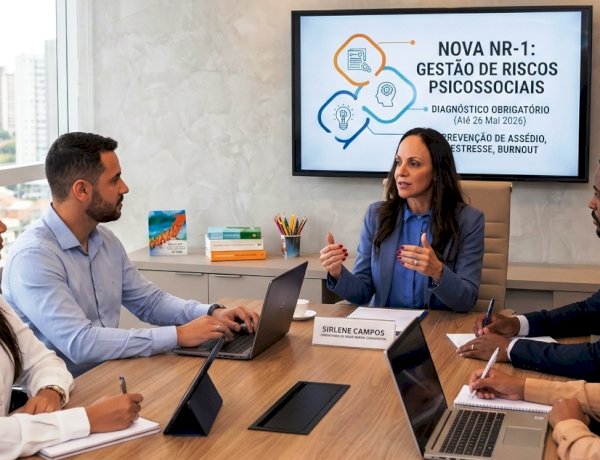 Nova NR-1: Sirlene Campos orienta sobre gestão de riscos psicossociais e prazos para empresas